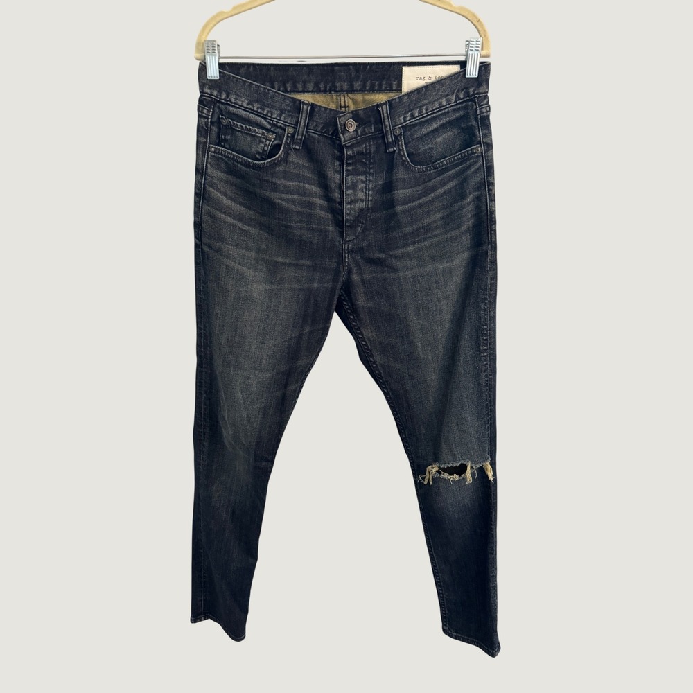 Rag & Bone Fit 1 Skinny Jeans Mens 32x32 Ainsley Distressed MED21F1224K0AH